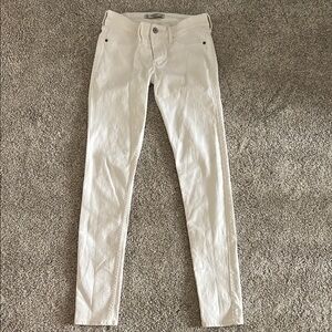 Abercrombie & Fitch White Skinny Jeans High-Waisted